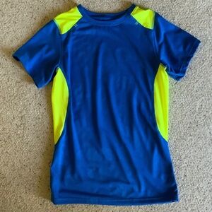 Champion Shirt, SS, Boys L (12-14), Blue/Yellow